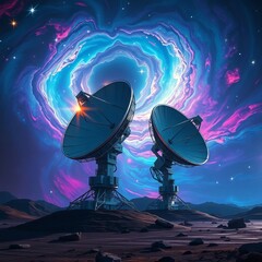 Advanced radio telescope array for deep-space study.