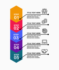 presentation business infographic box number design template Design
