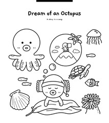 This illustration is a character representing a dream octopus.