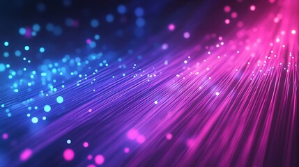 Glowing in a gradient of pink and blue, symbolizing high-speed data transfer