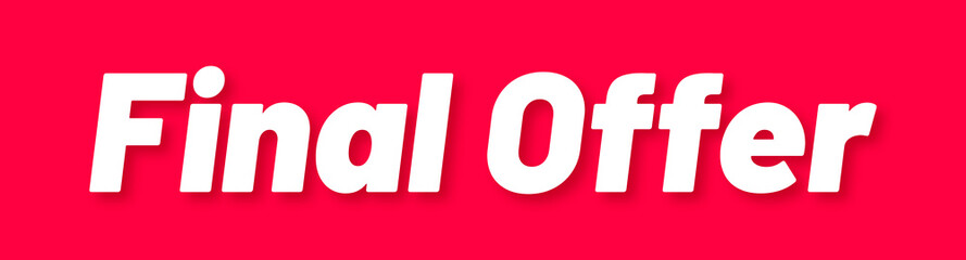 Obraz premium Final Offer Stamp, Red Background with Final Offer Word Rubber Stamp Banner