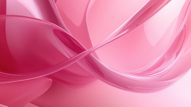 Elegant abstract pink background featuring smooth, glossy waves that create a modern and stylish template ideal for brochures and posters.