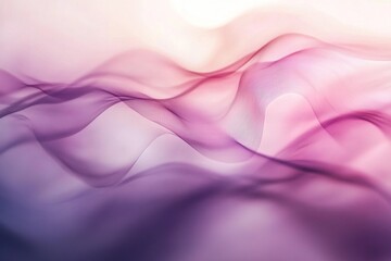 Obraz premium Soft pink and purple waves in abstract motion.