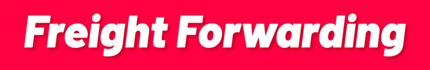 Freight Forwarding Stamp, Red Background with Freight Forwarding Word Rubber Stamp Banner