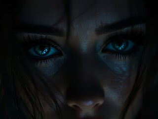 Elegant lashes, ethereal night vision.