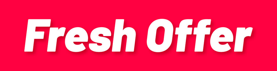 Obraz premium Fresh Offer Stamp, Red Background with Fresh Offer Word Rubber Stamp Banner
