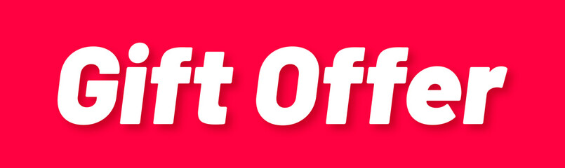 Obraz premium Gift Offer Stamp, Red Background with Gift Offer Word Rubber Stamp Banner