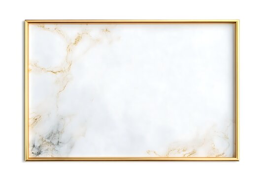 Gold rectangular frame on a white background