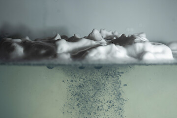 schaum farbe tropfen wasser