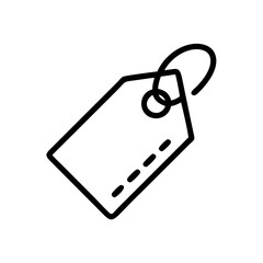 Fototapeta premium Good icon minimal price tag with dashed lines for shopping 
