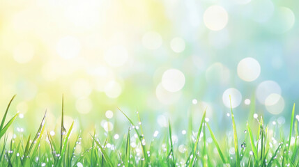 Fototapeta premium Nature background with a field of blooming flowers for graphic design or wallpaper.