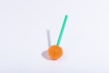 Orange lollipops