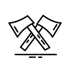 Two Axes Woodworking Icon