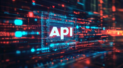 Obraz premium Digital illustration word 