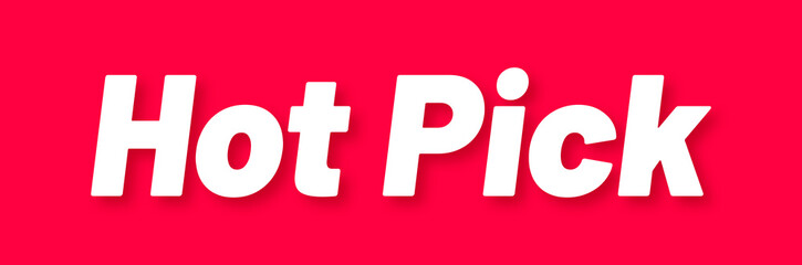 Obraz premium Hot Pick Stamp, Red Background with Hot Pick Word Rubber Stamp Banner