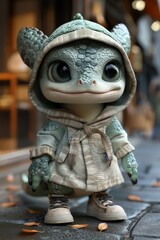 Cute and Friendly Chinese Baby Dragon Cartoon Character