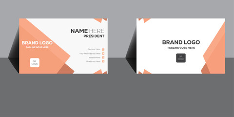 Professional Double-Sided Business Card Template with Abstract Design