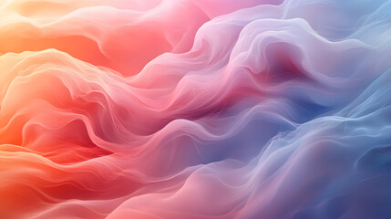 Fototapeta premium Ethereal pastels softly melting and merging in fluid gradients.