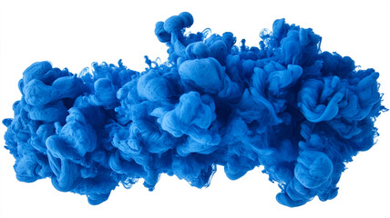 blue ink explosion isolated on a white background