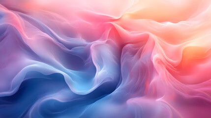 Fototapeta premium Ethereal pastels softly melting and merging in fluid gradients.