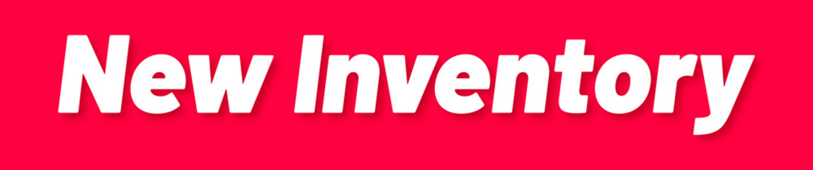 New Inventory Stamp, Red Background with New Inventory Word Rubber Stamp Banner