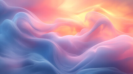 Obraz premium Ethereal pastels softly melting and merging in fluid gradients.