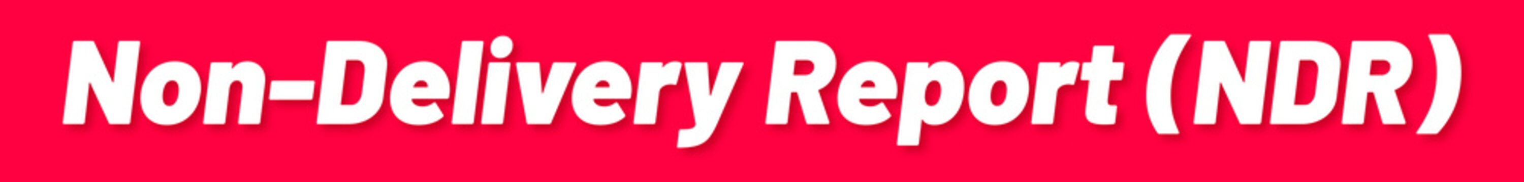 Non-Delivery Report (NDR) Stamp, Red Background with Non-Delivery Report (NDR) Word Rubber Stamp Banner