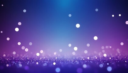 Naklejka premium Abstract blue and purple blurred bokeh light on dark background. New Year holiday card template. Magic falling snow backdrop.10