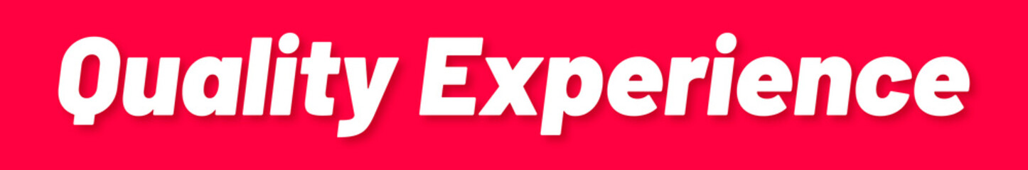 Obraz premium Quality Experience Stamp, Red Background with Quality Experience Word Rubber Stamp Banner