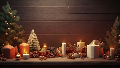 Christmas life arrangement with text space