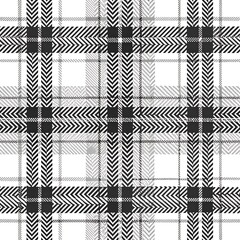 Obraz premium seamless black and white vintage plaid featuring 