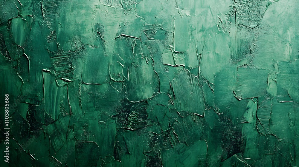 Poster serene green abstract background with smooth, textured design elements.