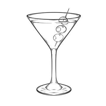 recommend clip art: glass cup line art handdraw illustration