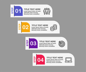 vector 4 steps business Infographic vector element for the presentation