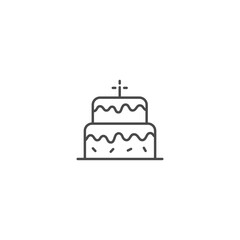 Birthday cake icon template vector illustration