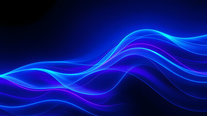 Abstract Blue Wave Design with Flowing Lines and Energy