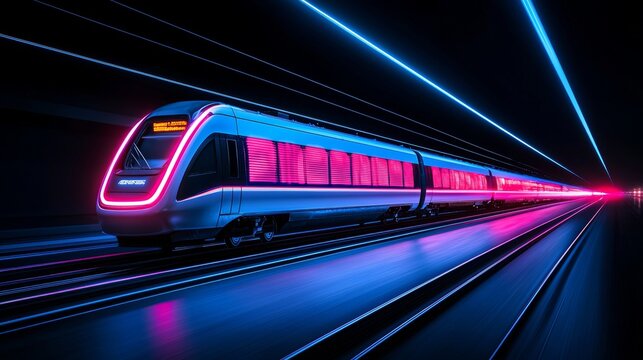 Advanced self-driving hyperloop rapid transit train.