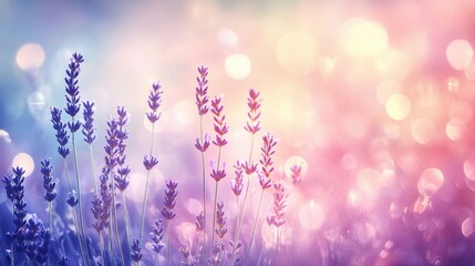 Obraz premium Lavender flowers in soft pastel light.