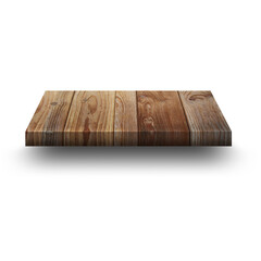 A wooden platform showcasing a textured surface with varying shades of brown, ideal for presentations or displays.