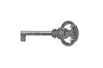 lock key isolated on white background