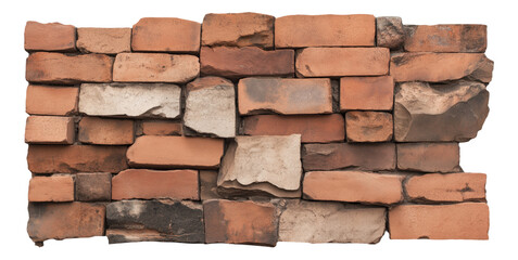 Obraz premium PNG Red and brown brick wall texture