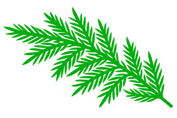 Christmas Tree Branch vector art illustration