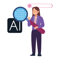 woman search using a chat bot