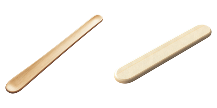 Tongue depressors isolated on transparent background, Set of