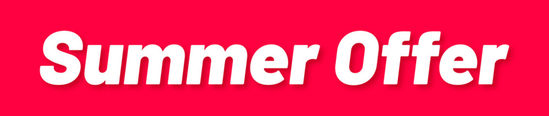 Obraz premium Summer Offer Stamp, Red Background with Summer Offer Word Rubber Stamp Banner