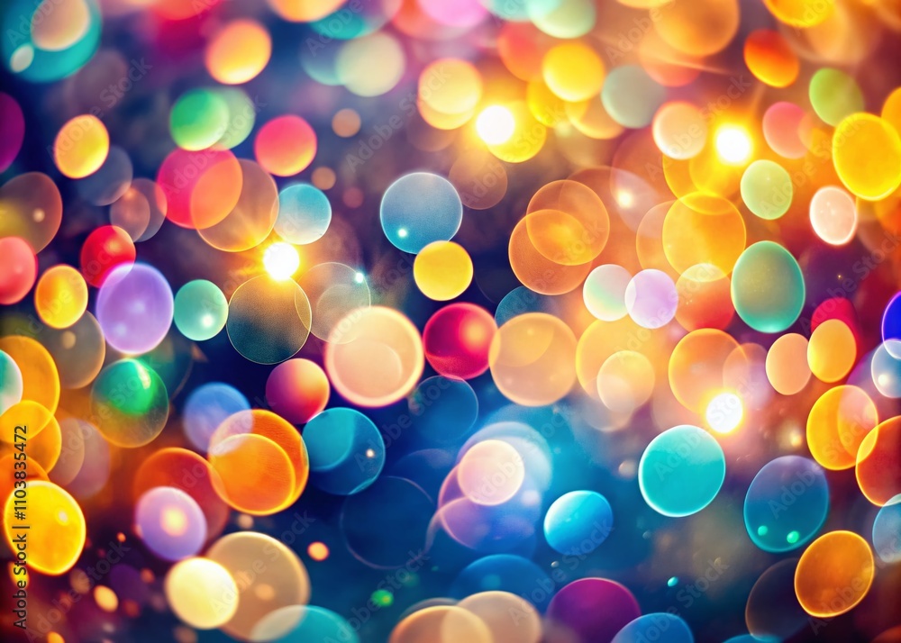 Poster stunning bokeh effect with vibrant circles in various colors creating a dreamy atmosphere for backgr