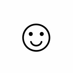 Minimalist Smiley Face Icon - Happy, Positive, and Emotion Symbol in Line Art