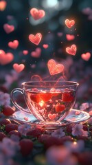 a cup of tea for valentine's day