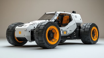 Fototapeta premium A futuristic off-road vehicle showcasing innovative design and robust features.