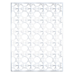 Art deco silver ornament frame decoration isolated on white background